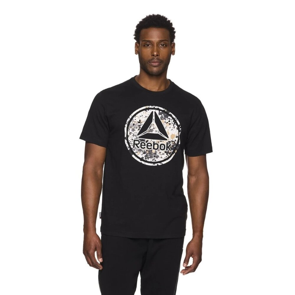 Reebok Gray Men’s T-Shirt – Big Logo – Size S
